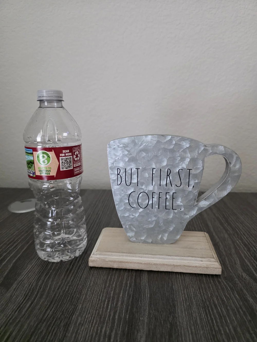 Rae Dunn Rose Gold Plaque with Black Feet